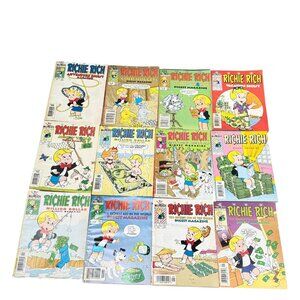 Ritchie Rich Comic Book Digests Lot 12 USA PB Harvey Comics 1990s‎